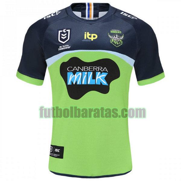 camiseta canberra raiders 2021 verde primera