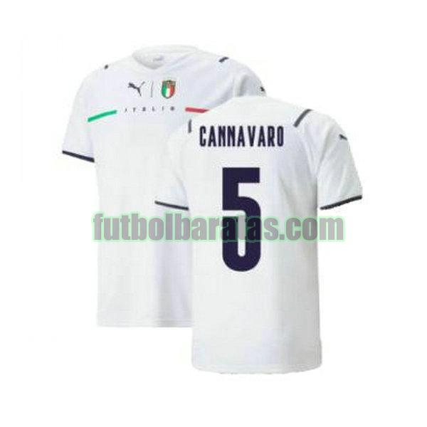 camiseta cannavaro 5 ac milan 2021 2022 blanco segunda