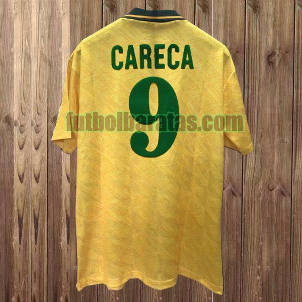 camiseta careca 9 brasil 1991-1993 amarillo primera
