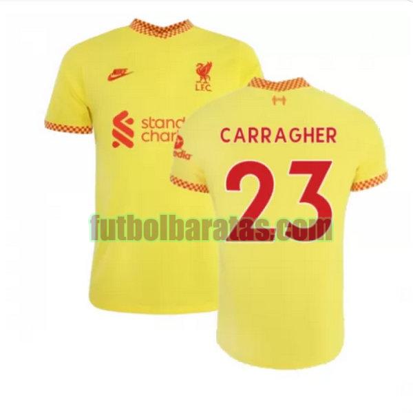 camiseta carragher 23 liverpool 2021 2022 amarillo tercera