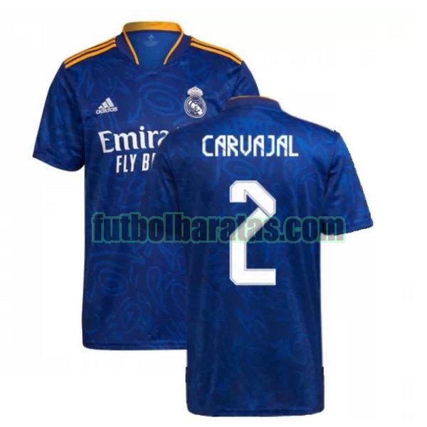 camiseta carvajal 2 real madrid 2021 2022 azul segunda