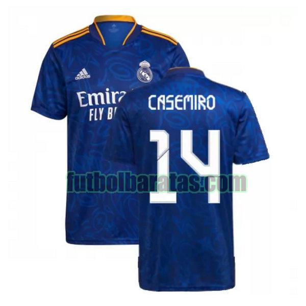 camiseta casemiro 14 real madrid 2021 2022 azul segunda