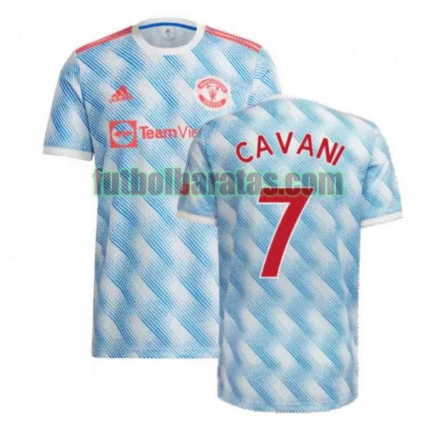 camiseta cavani 7 manchester united 2021 2022 azul segunda