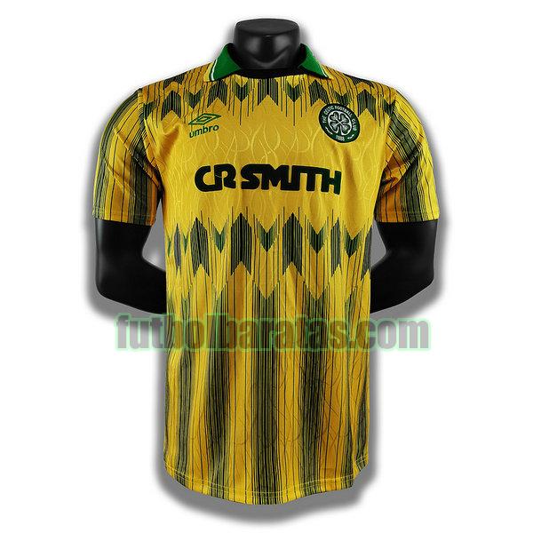 camiseta celtic 1992 1993 amarillo segunda player