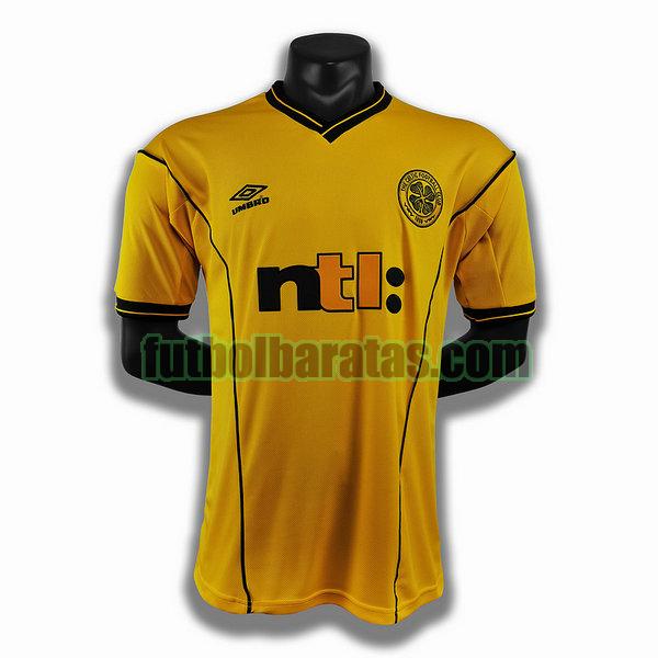 camiseta celtic 2002 amarillo segunda player