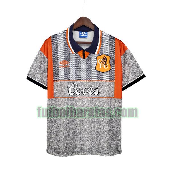 camiseta chelsea 1994 96 gris segunda