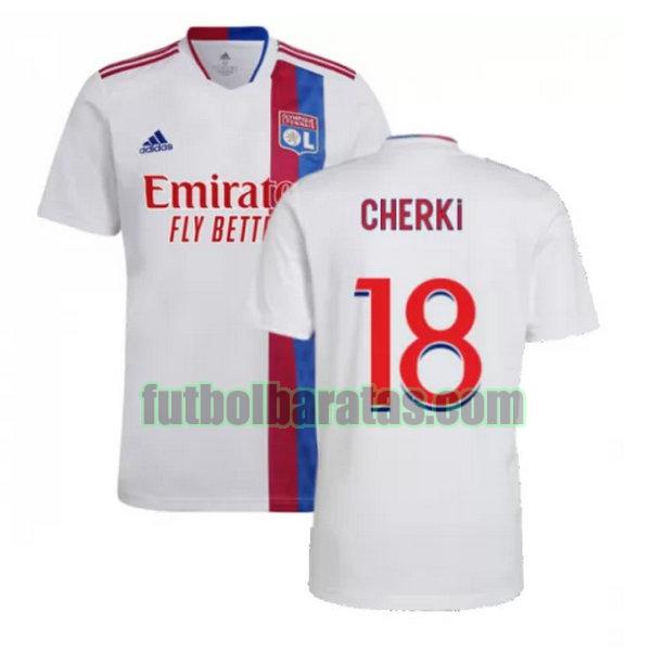 camiseta cherki 18 lyon 2021 2022 blanco primera