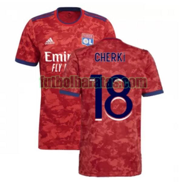 camiseta cherki 18 lyon 2021 2022 rojo segunda