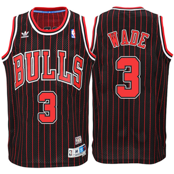 camiseta chicago bulls Dwyane Wade 2016 Número 3 tira