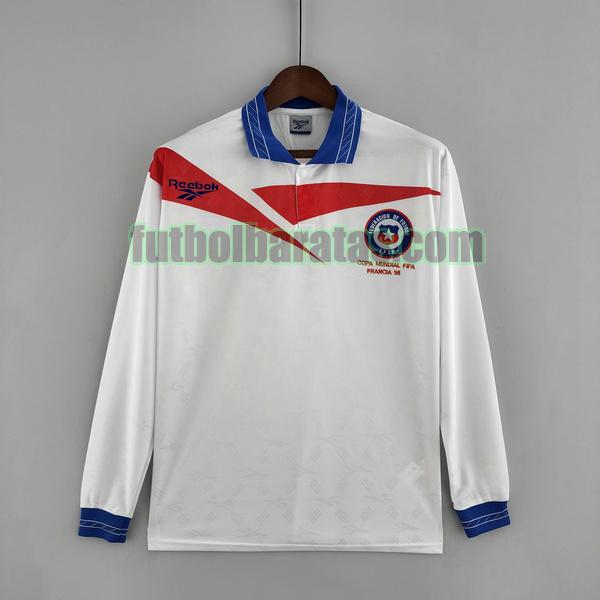 camiseta chile 1998 blanco segunda ml