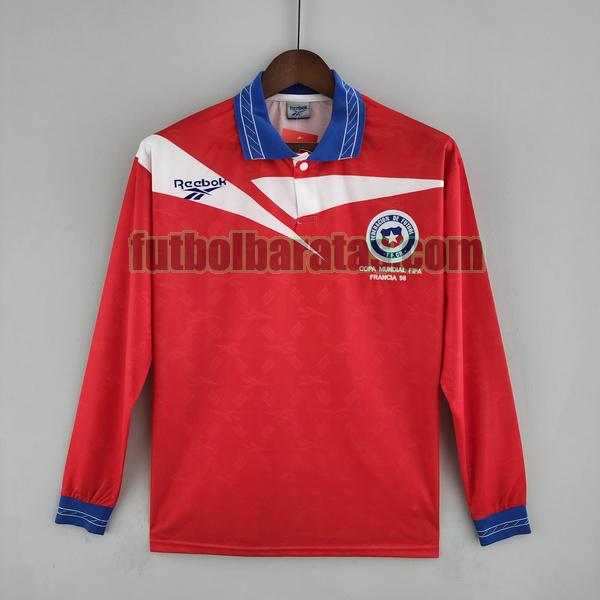 camiseta chile 1998 rojo primera ml