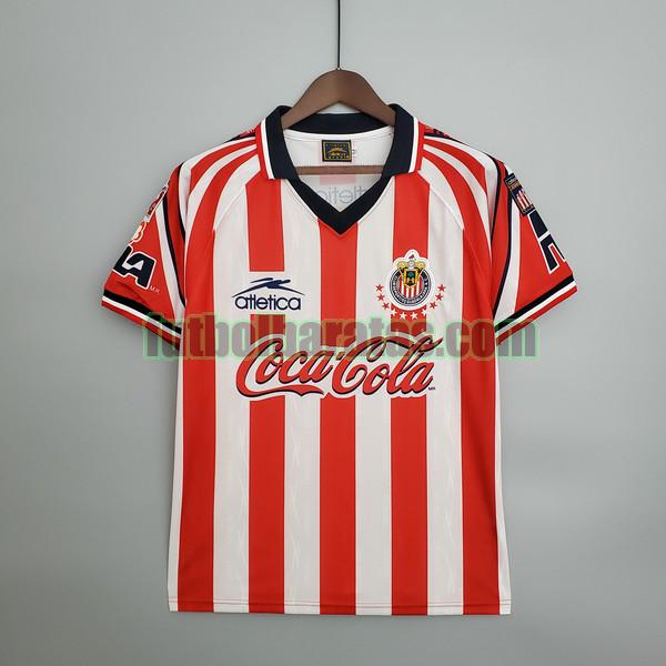 camiseta chivas usa 1998 1999 rojo blanco primera