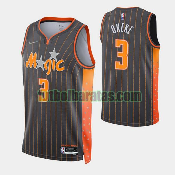 camiseta chuma okeke 3 orlando magic negro hombre