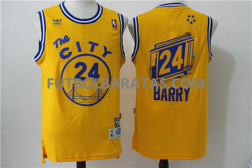 camiseta city Barry 24 golden state warriors 2017 amarillo