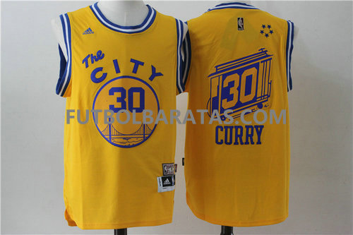 camiseta city Curry 30 golden state warriors 2017 amarillo