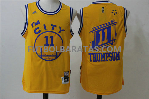 camiseta city Thompson 11 golden state warriors 2017 amarillo