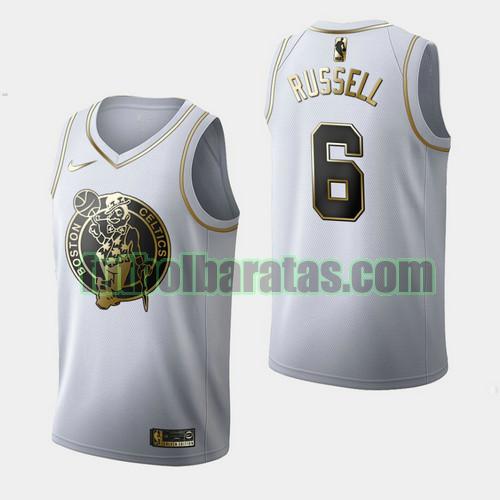 camiseta city edition 19 20 bill russell 6 boston celtics blanco hombre