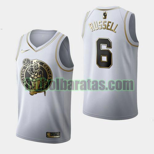 camiseta city edition 19 20 bill russell 6 boston celtics blanco hombre