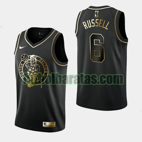 camiseta city edition 19 20 bill russell 6 boston celtics negro hombre