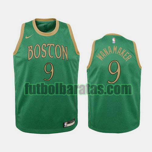 camiseta city edition 19 20 brad wanamaker 9 boston celtics verde niño