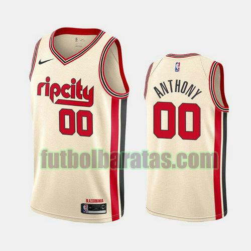 camiseta city edition 19 20 carmelo anthony 0 portland trail blazers blanco hombre