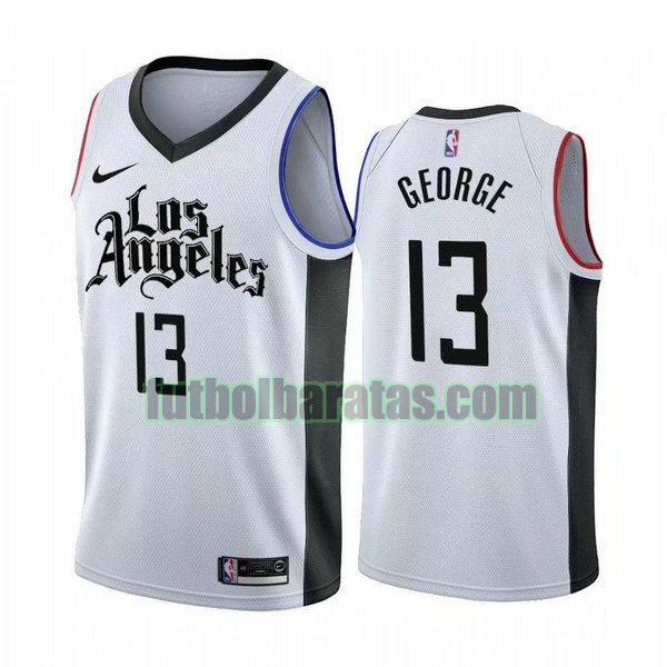camiseta city edition 19 20 george braves 13 los angeles clippers blanco hombro