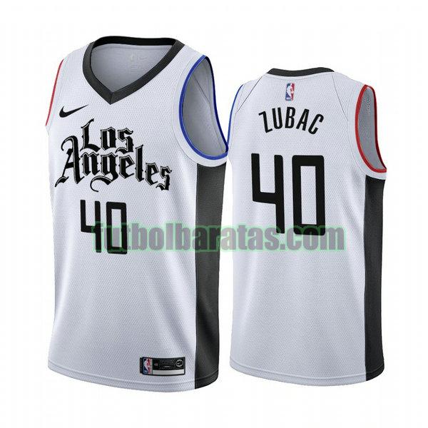 camiseta city edition 19 20 ivica zubac 40 los angeles clippers blanco hombro