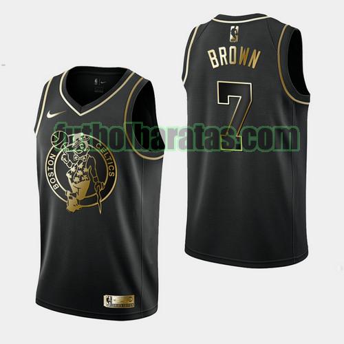 camiseta city edition 19 20 jaylen brown 7 boston celtics negro hombre