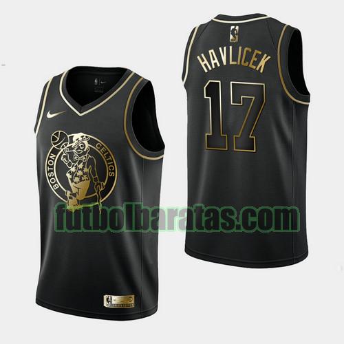 camiseta city edition 19 20 john havlicek 17 boston celtics negro hombre