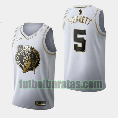 camiseta city edition 19 20 kevin garnett 5 boston celtics blanco hombre