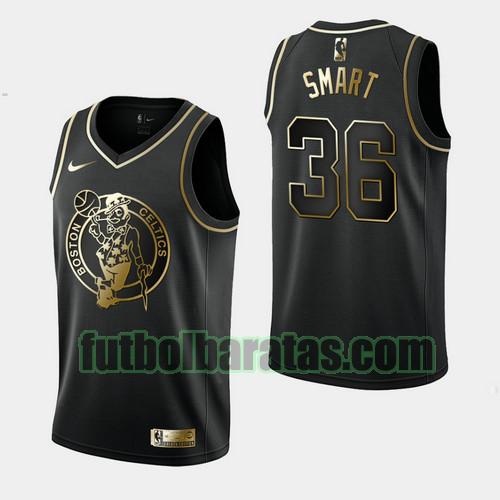 camiseta city edition 19 20 marcus smart 36 boston celtics negro hombre