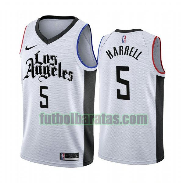 camiseta city edition 19 20 montrezl harrell 5 los angeles clippers blanco hombro