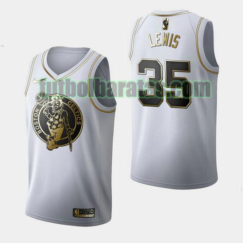 camiseta city edition 19 20 reggie lewis 35 boston celtics blanco hombre