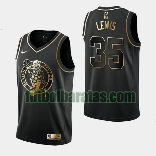 camiseta city edition 19 20 reggie lewis 35 boston celtics negro hombre