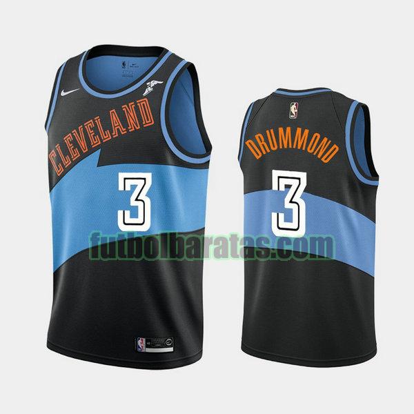 camiseta city edition 2020 andre drummond 3 cleveland cavaliers negro hombro