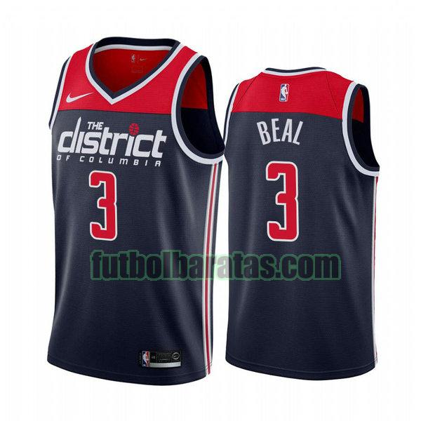 camiseta city edition 2020 bradley beal 3 washington wizards azul hombro