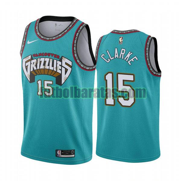 camiseta city edition 2020 brandon clarke 15 memphis grizzlies verde hombro