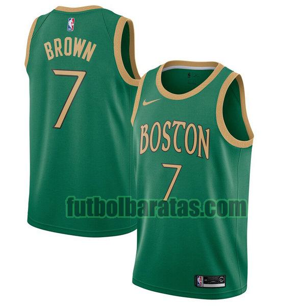 camiseta city edition 2020 brown 7 boston celtics verde hombro