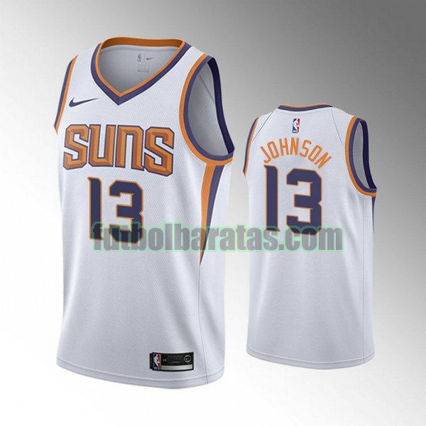 camiseta city edition 2020 cameron johnson 13 phoenix suns blanco hombro