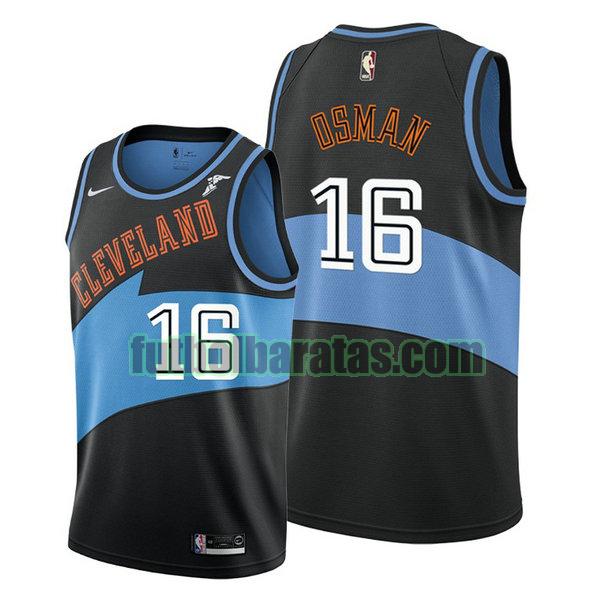 camiseta city edition 2020 cedi osman 16 cleveland cavaliers azul hombro