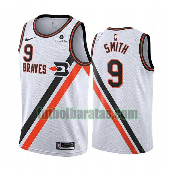 camiseta city edition 2020 charles smith 9 los angeles clippers blanco hombro