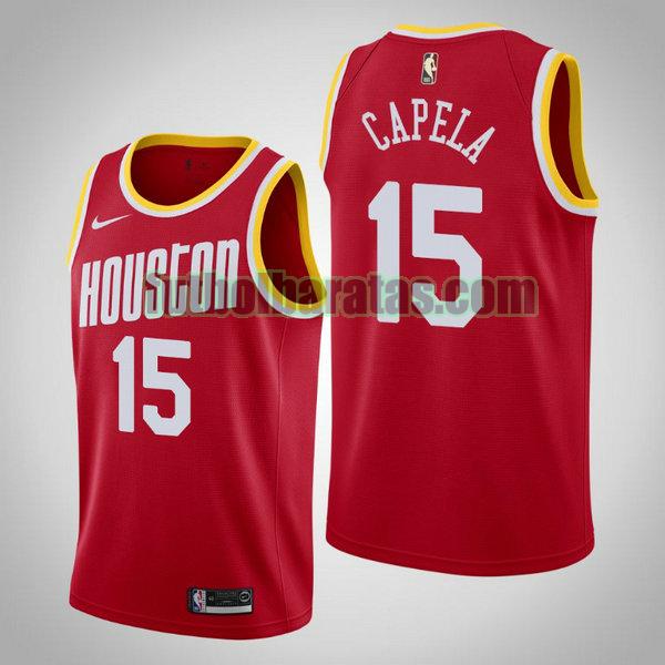 camiseta city edition 2020 clint capela 15 houston rockets rojo hombro