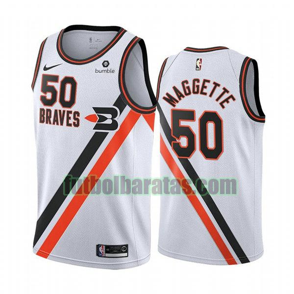 camiseta city edition 2020 corey maggette 50 los angeles clippers blanco hombro