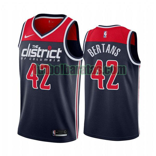 camiseta city edition 2020 davis bertans 42 washington wizards azul hombro