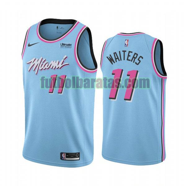 camiseta city edition 2020 dion waiters 11 miami heat azul hombro