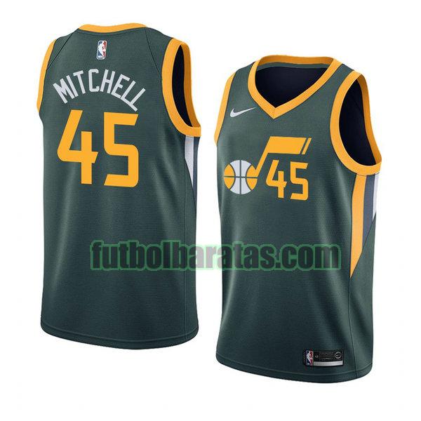 camiseta city edition 2020 donovan mitchell 45 utah jazz verde hombro