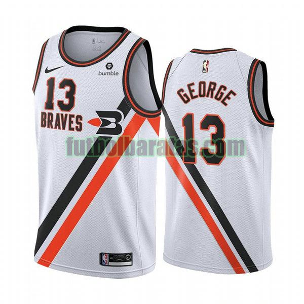 camiseta city edition 2020 george braves 13 los angeles clippers blanco hombro