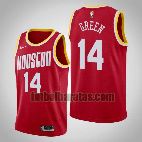 camiseta city edition 2020 gerald green 14 houston rockets rojo hombro