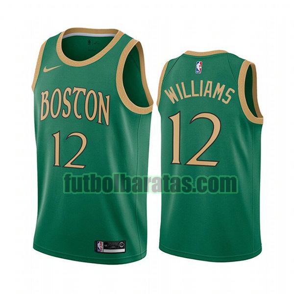 camiseta city edition 2020 grant williams 12 boston celtics verde hombro