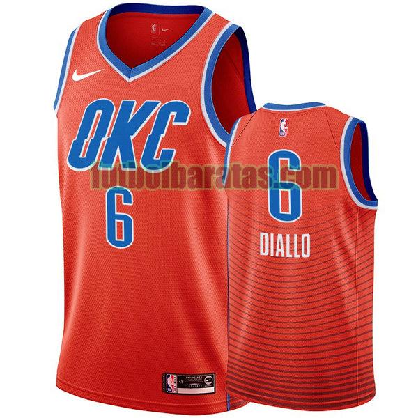 camiseta city edition 2020 hamidou diallo 6 oklahoma city thunder naranja hombro